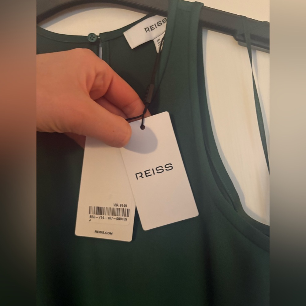 NWT Reiss Green High/Low Cocktail Dress - US size 0 - Picture 13 of 16